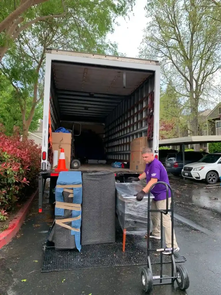 hire movers to load a truck
