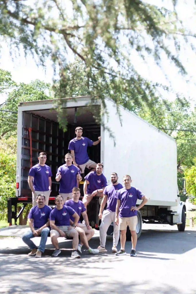 Double-Move crew wearing company shirts in Carmichael CA
