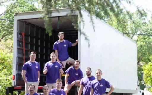 Double-Move crew wearing company shirts in Carmichael CA