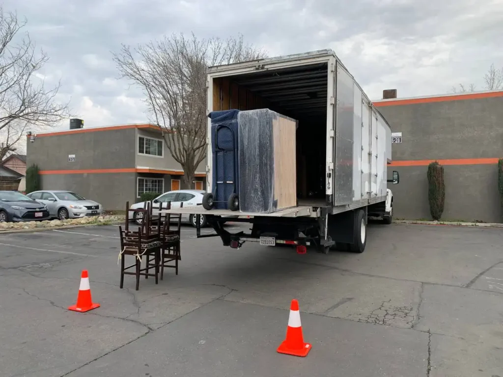 carmichael movers truck in action